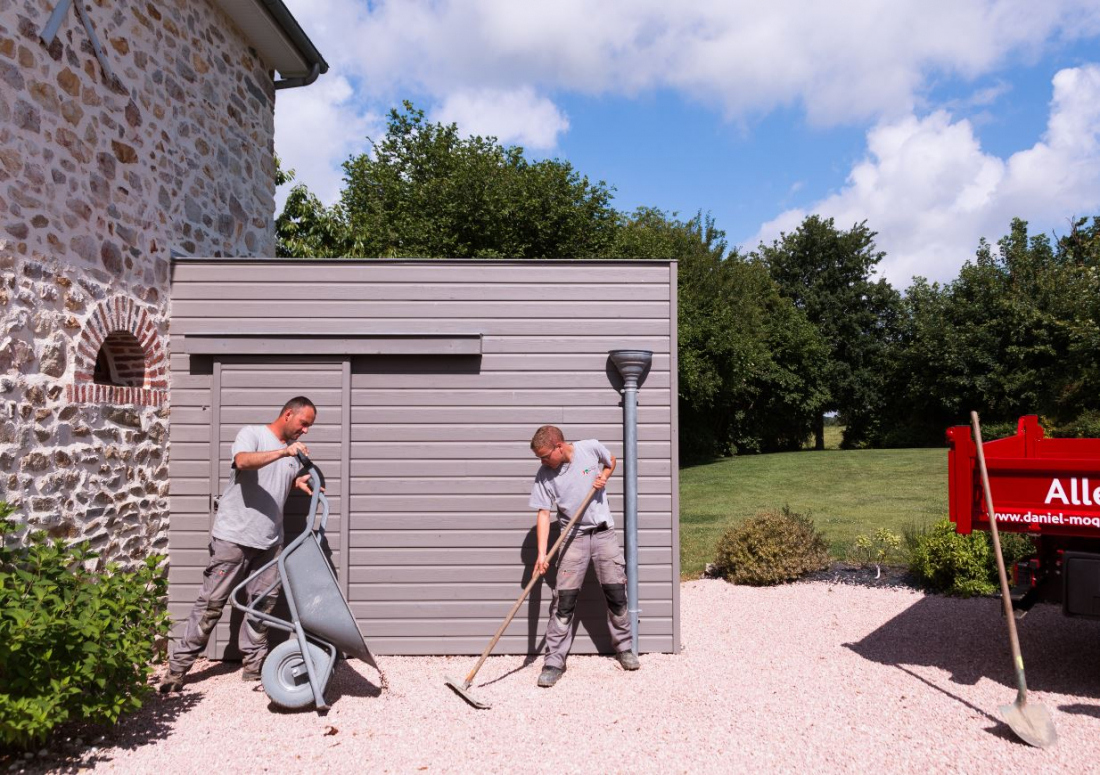 Ouvriers sur le chantier